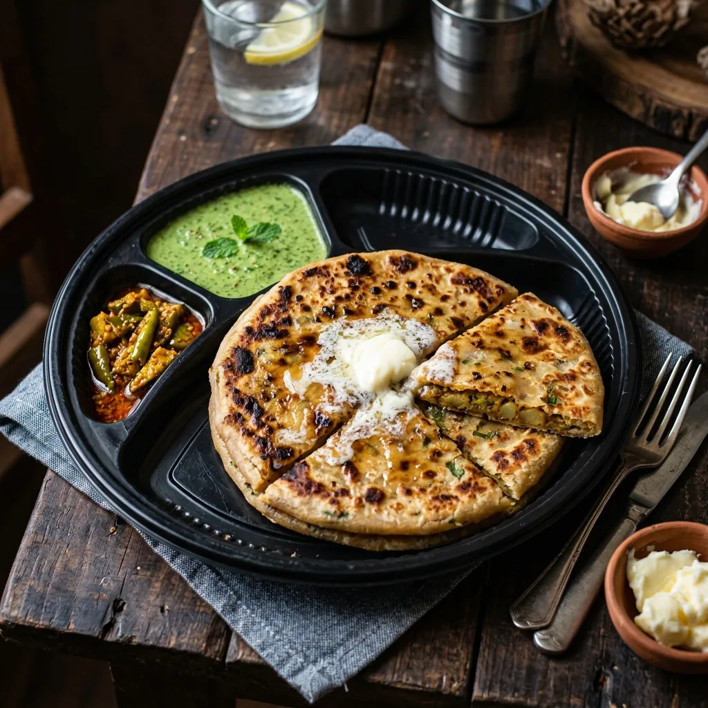 Fresh stuffed paratha